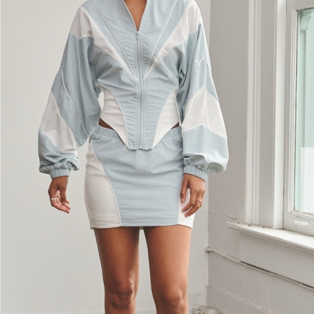 Stylish Blue and White Women's Skirt